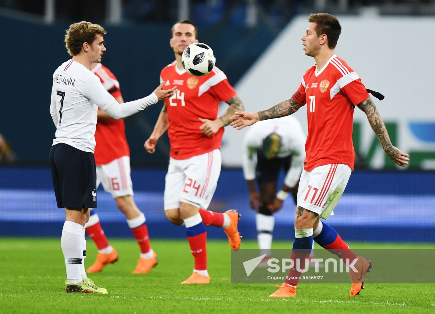 Football. Friendly match. Russia vs. France