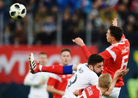 Football. Friendly match. Russia vs. France
