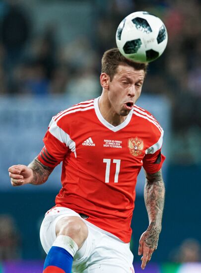 Football. Friendly match. Russia vs. France