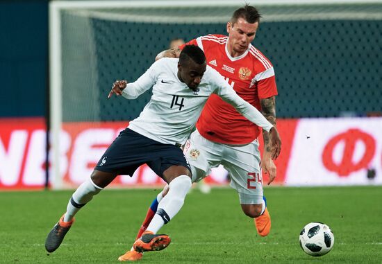 Football. Friendly match. Russia vs. France