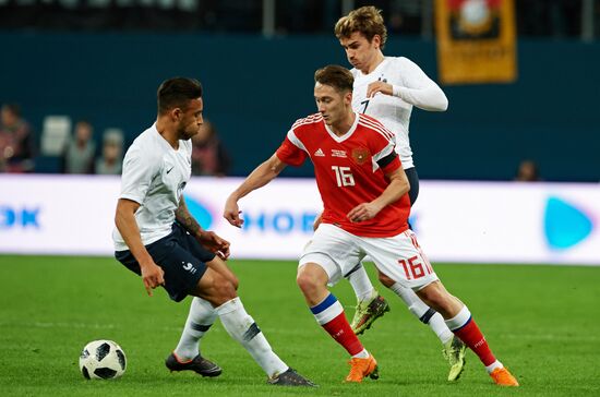 Football. Friendly match. Russia vs. France