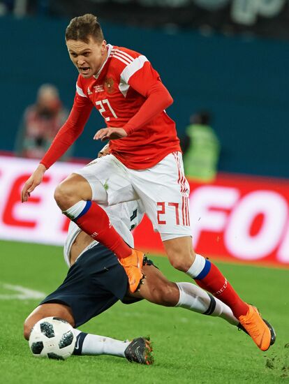Football. Friendly match. Russia vs. France