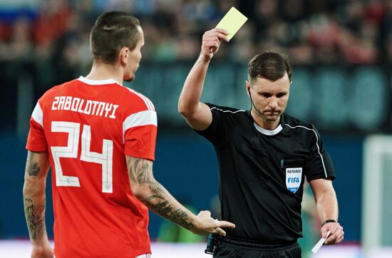 Football. Friendly match. Russia vs. France