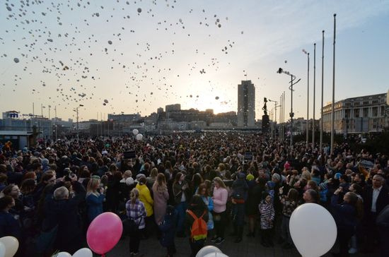 Events in memory of those killed in Zimnyaya Vishnya shopping mall fire