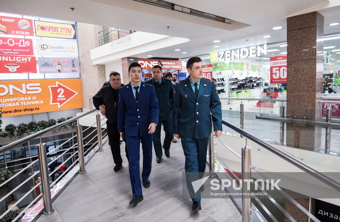 Fire safety inspection at shopping malls