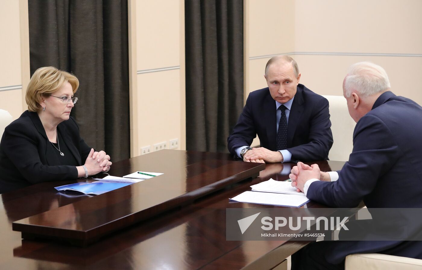 President Vladimir Putin meets with Veronika Skvortsova and Alexander Bastrykin