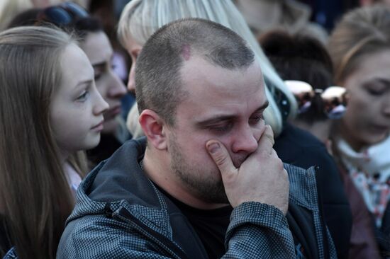 Events in memory of those killed in Zimnyaya Vishnya shopping mall fire