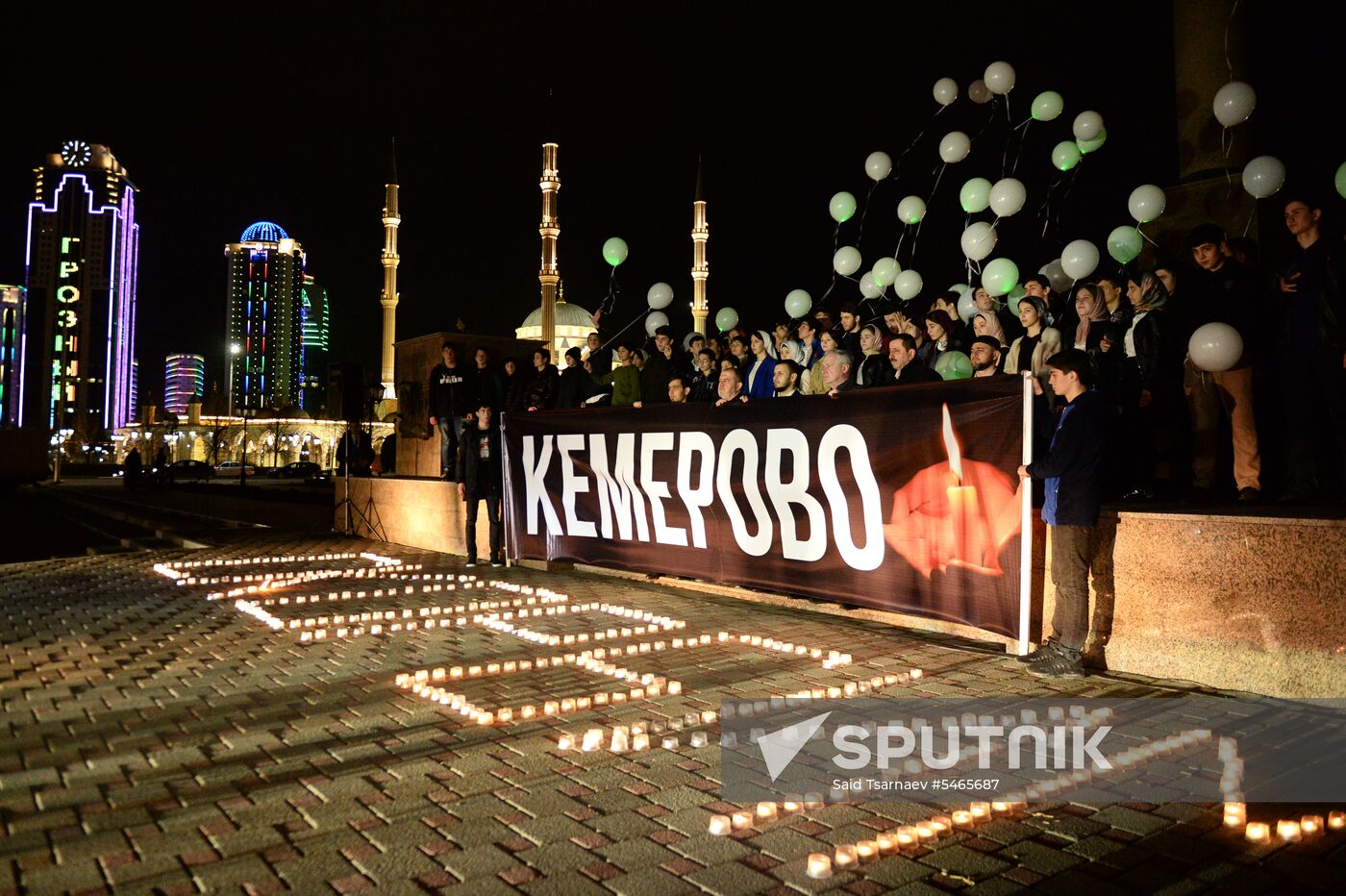 Events in memory of those killed in Zimnyaya Vishnya shopping mall fire