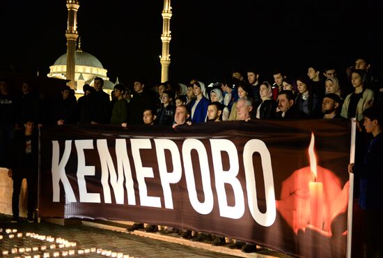 Events in memory of those killed in Zimnyaya Vishnya shopping mall fire