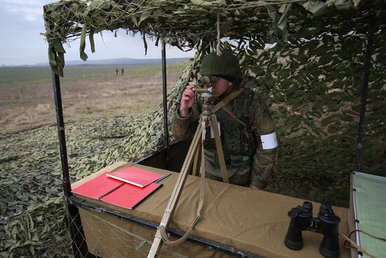Coastal missile artillery system crews hold drill in Krasnodar Territory