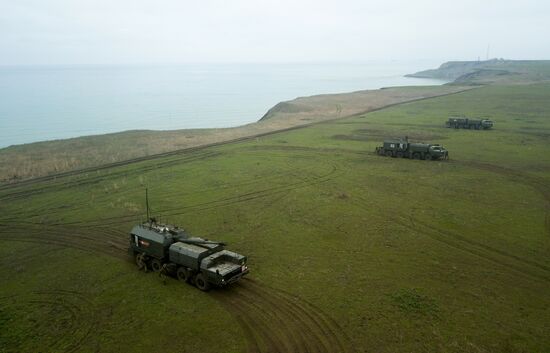 Coastal missile artillery system crews hold drill in Krasnodar Territory