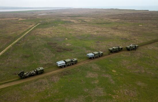 Coastal missile artillery system crews hold drill in Krasnodar Territory