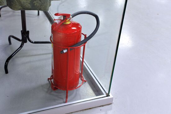 Fire safety inspection at Koltso shopping mall in Chelyabinsk