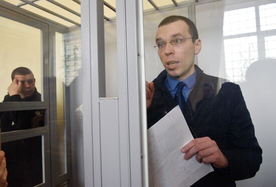 Court trial of Ukrainian journalist Vasily Muravitsky in Zhitomir