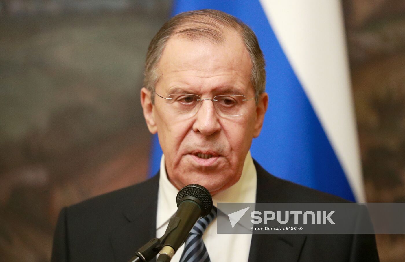 Foreign Minister Sergei Lavrov meets with UN Special Envoy for Syria Staffan de Mistura