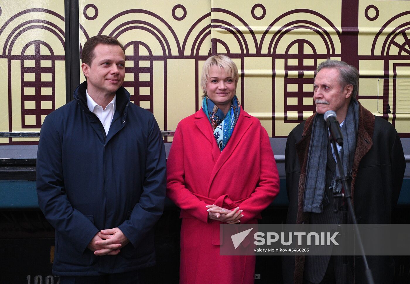 Unveiling of Maly Theater branded train