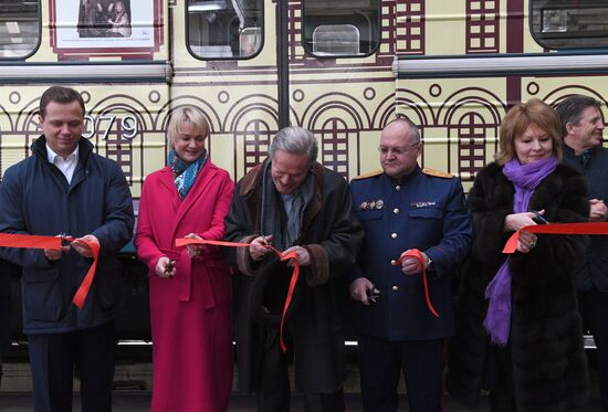 Unveiling of Maly Theater branded train