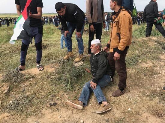 Protests at Gaza Strip's border with Israel