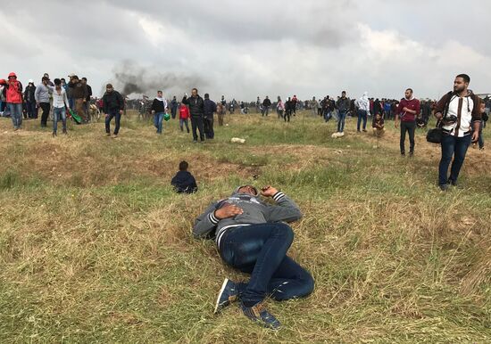 Protests at Gaza Strip's border with Israel
