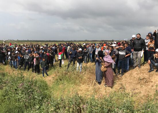 Protests at Gaza Strip's border with Israel