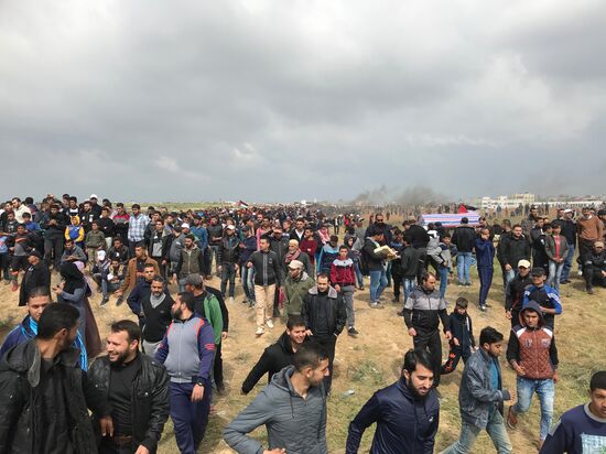 Protests at Gaza Strip's border with Israel