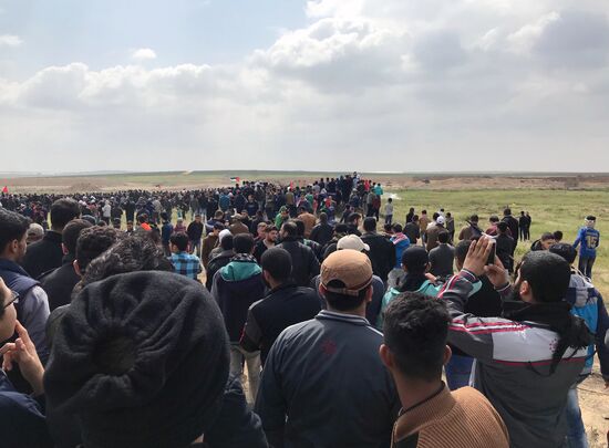 Protests at Gaza Strip's border with Israel