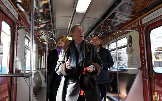 Unveiling of Maly Theater branded train