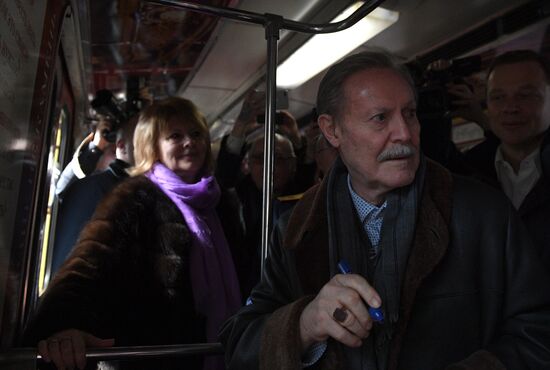 Unveiling of Maly Theater branded train