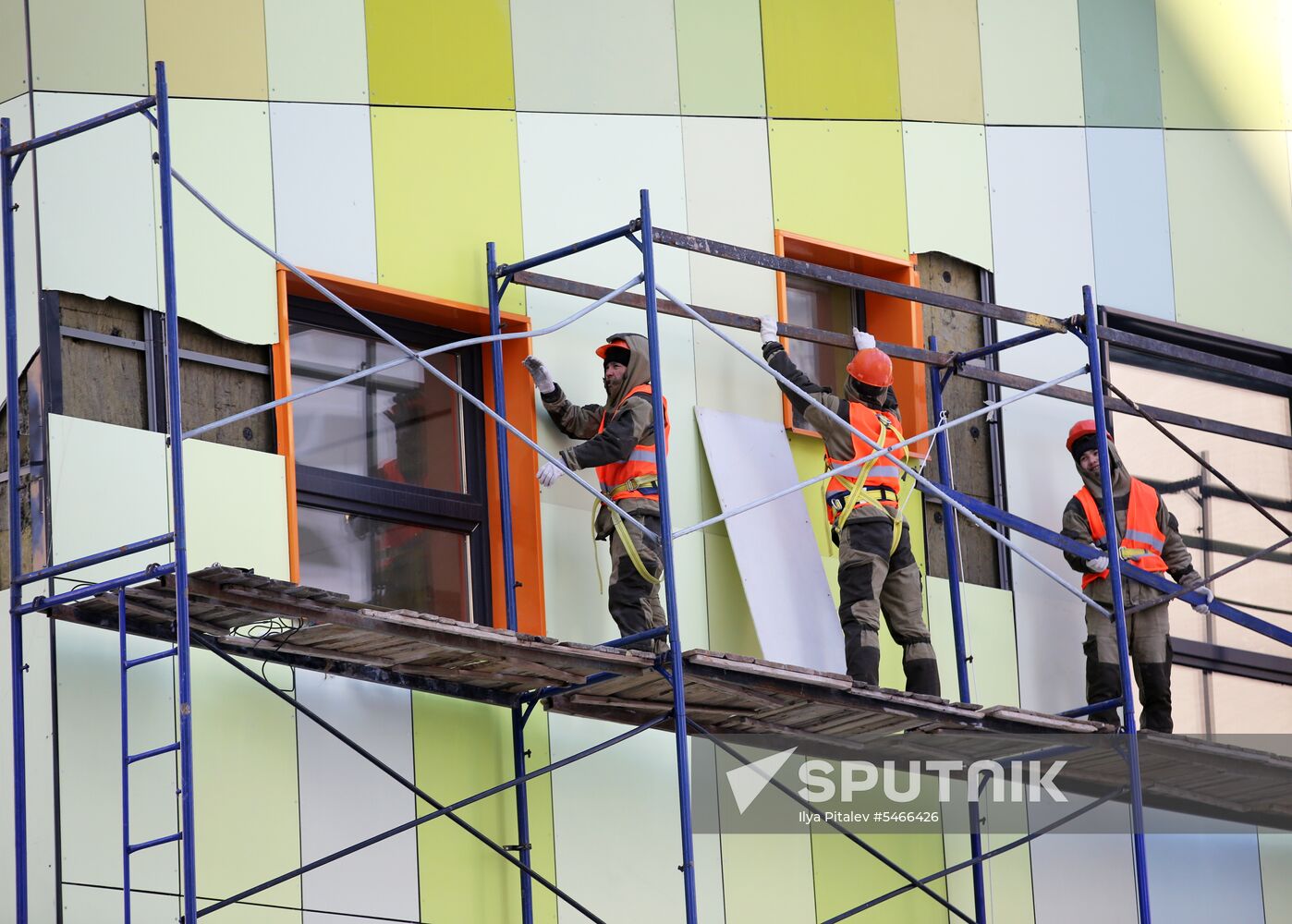Moscow Mayor Sergei Sobyanin visits school No. 2120 in Novomoskovsky administrative area