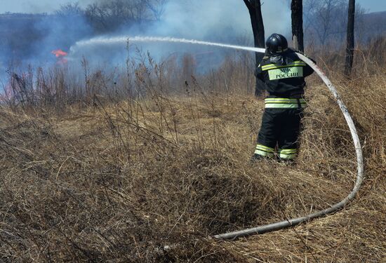 Wildfire suppression exercise in Primorye Territory