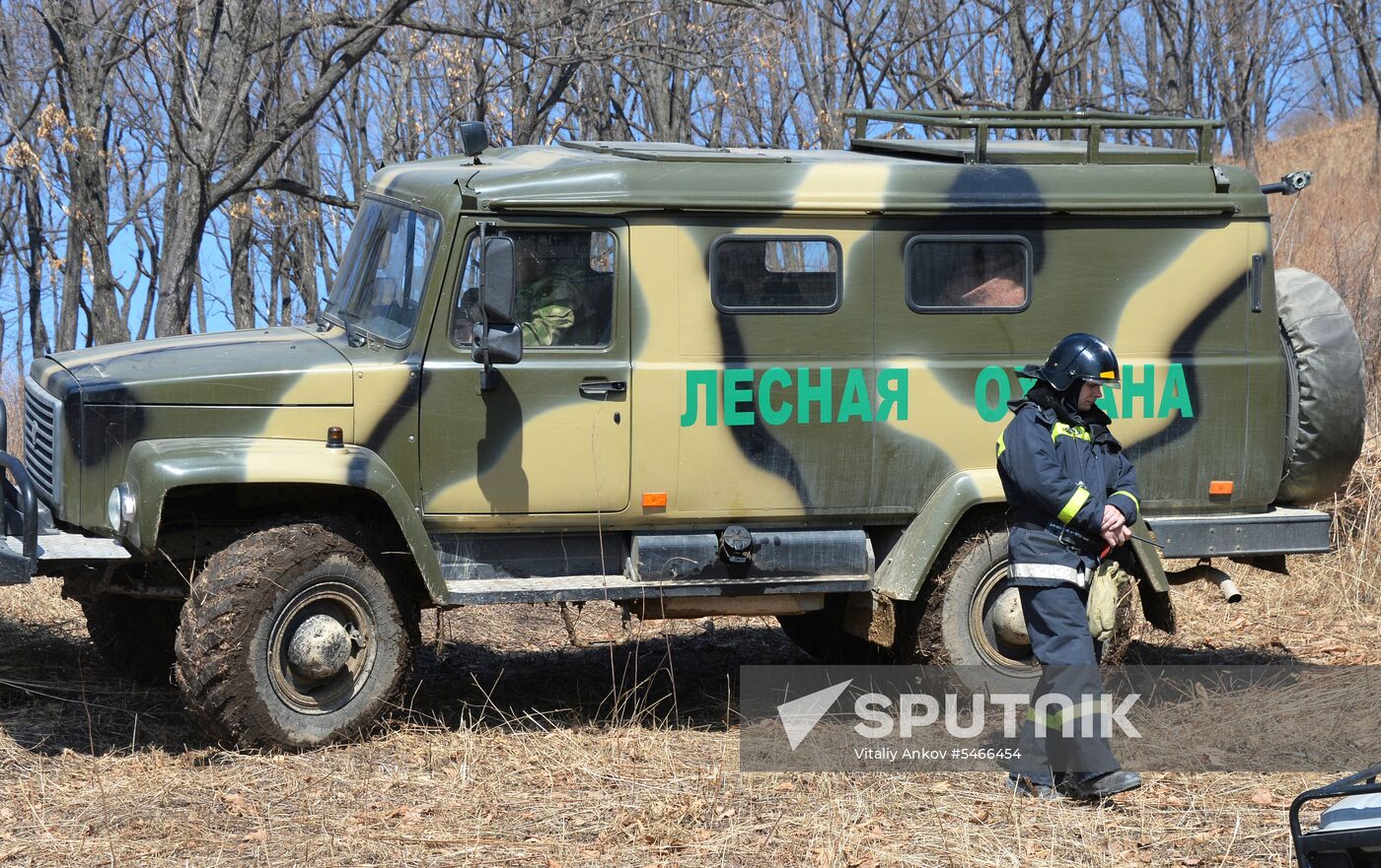 Wildfire suppression exercise in Primorye Territory