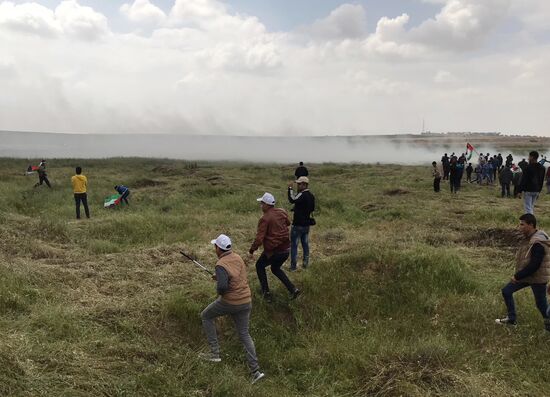 Protests at Gaza Strip's border with Israel