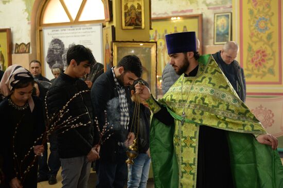 Pussy willows are blessed in Russian regions