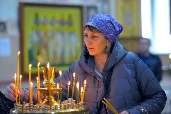 Pussy willows are blessed in Russian regions