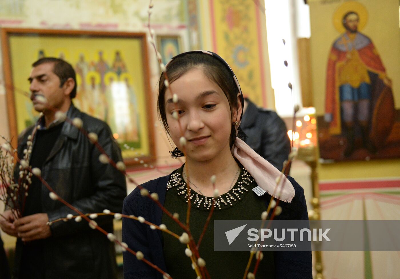 Pussy willows are blessed in Russian regions