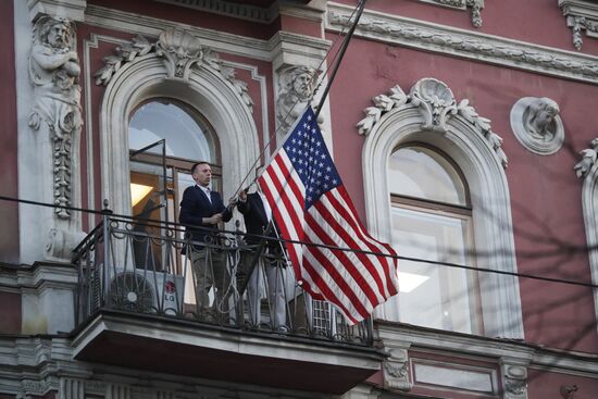 US flag removed from US Consulate-General in St. Petersburg