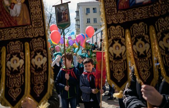 Palm Sunday celebrated in Russia