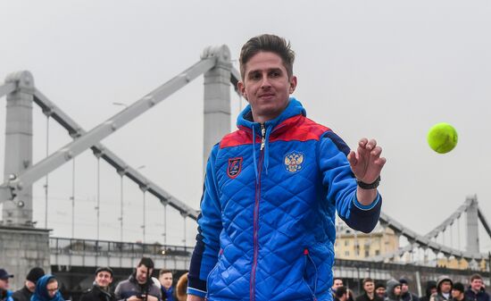 Russian men's team. Exhibition match