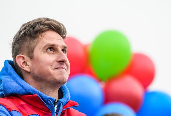 Russian men's team. Exhibition match