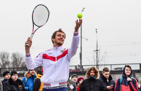 Russian men's team. Exhibition match