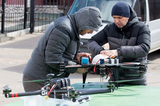 Russian Post's drone tested