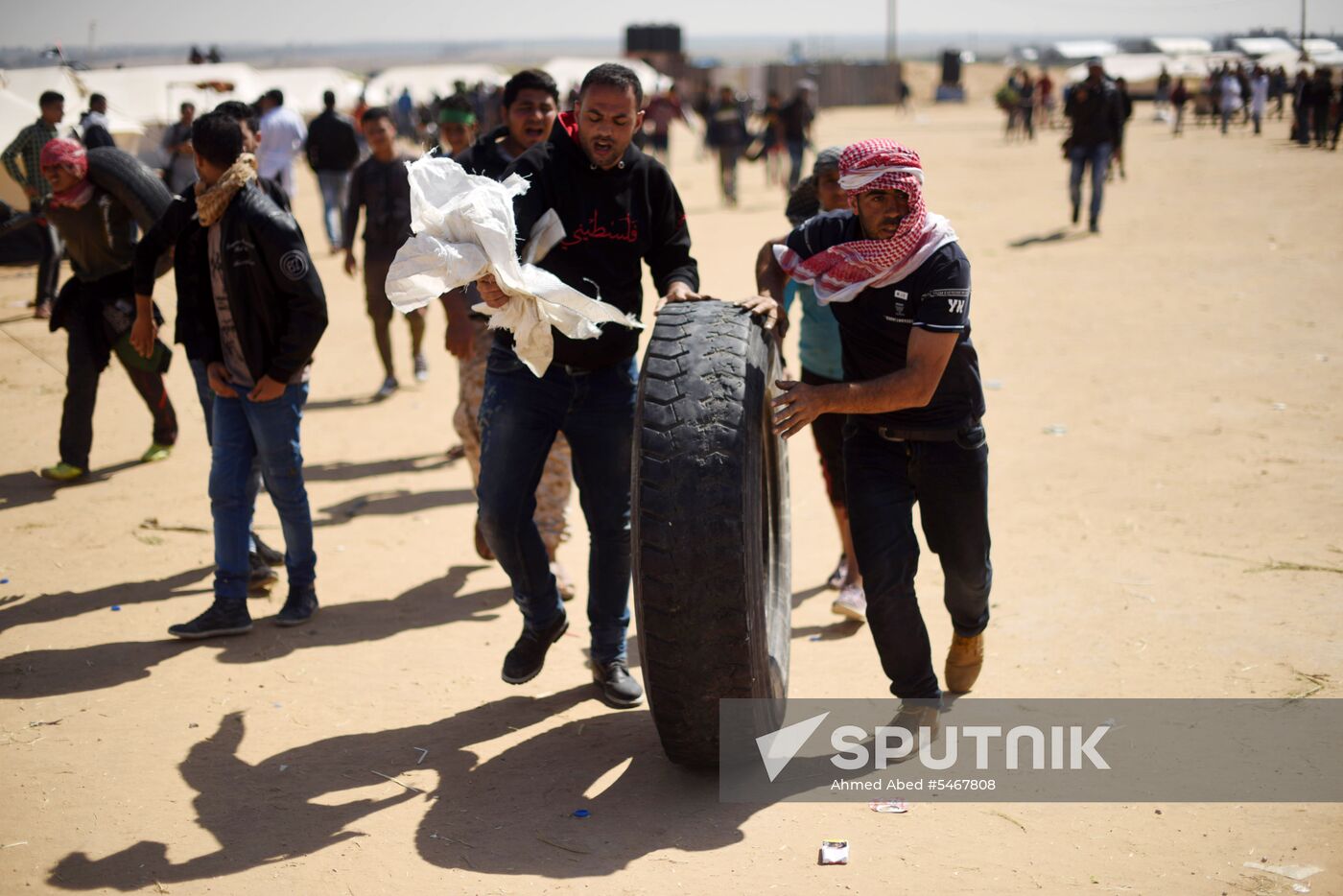 Protests on Gaza Strip's border with Israel
