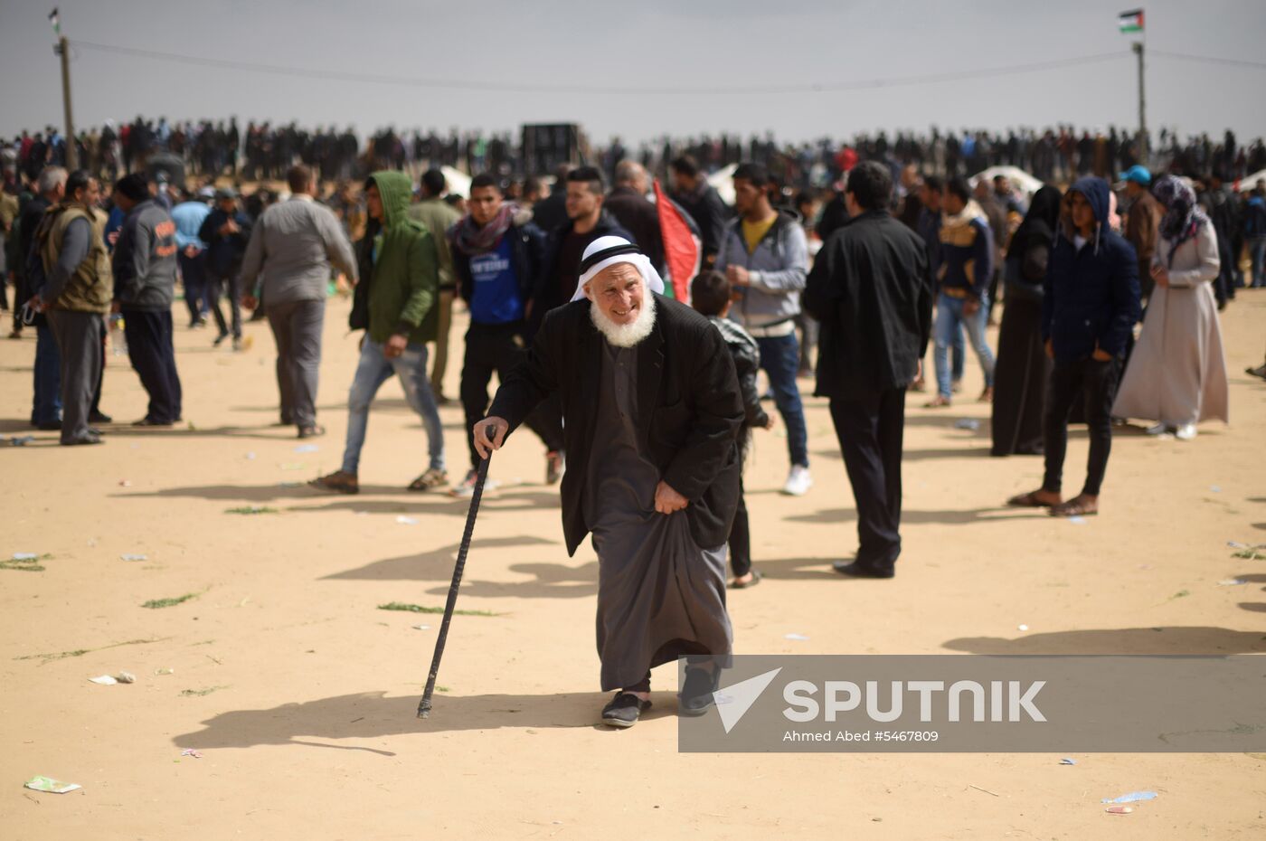 Protests on Gaza Strip's border with Israel