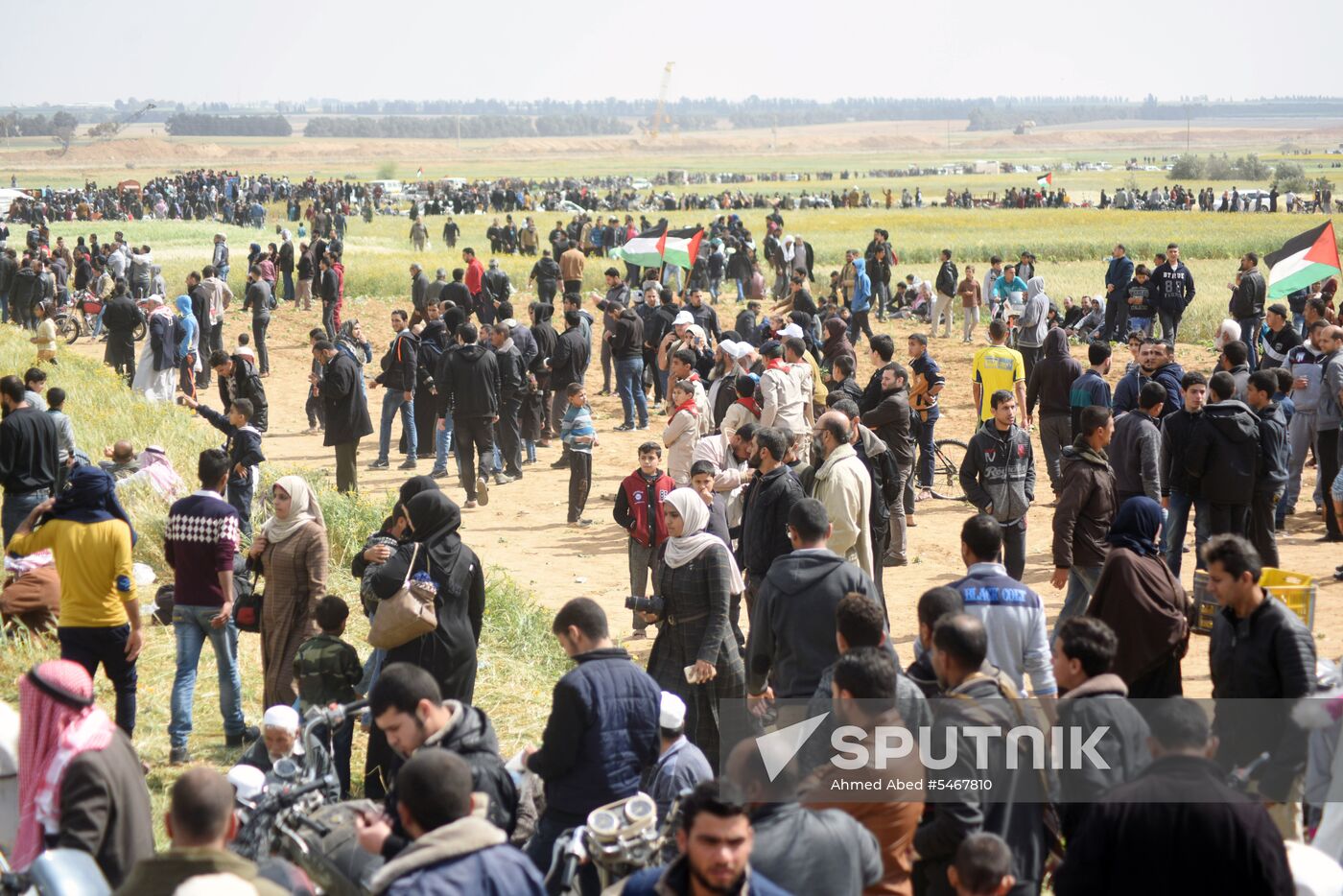 Protests on Gaza Strip's border with Israel