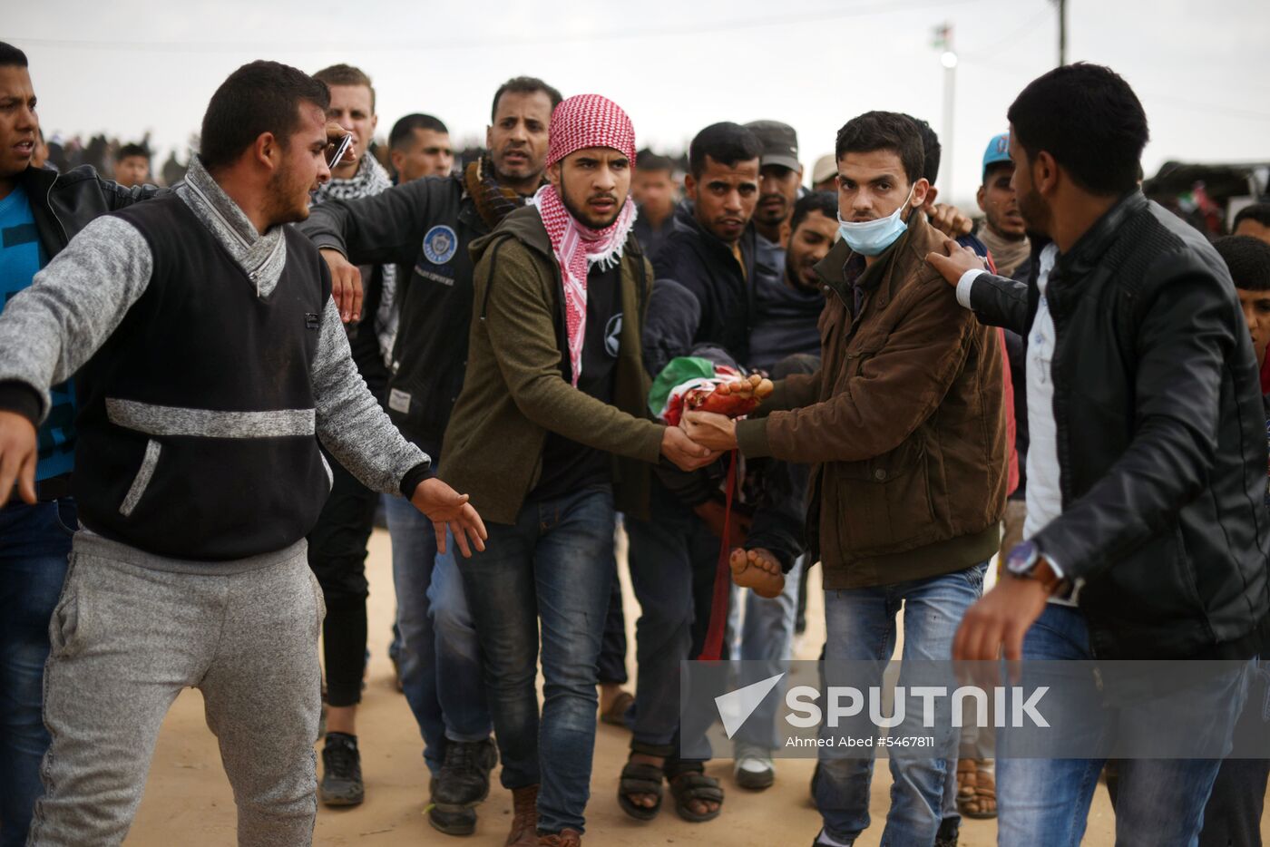 Protests on Gaza Strip's border with Israel