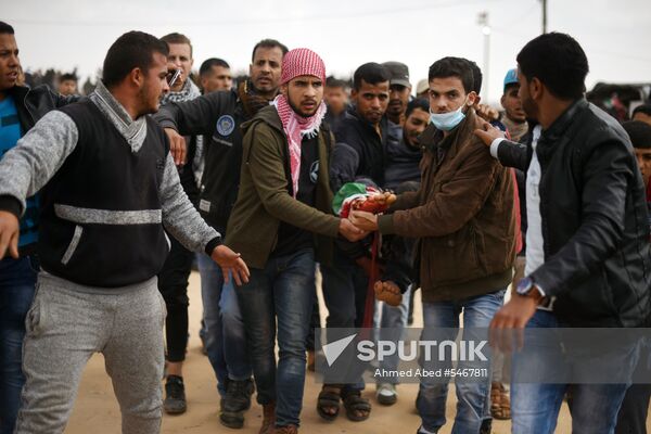 Protests on Gaza Strip's border with Israel