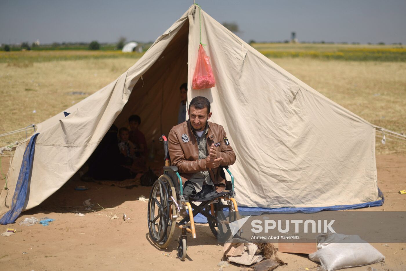 Protests on Gaza Strip's border with Israel