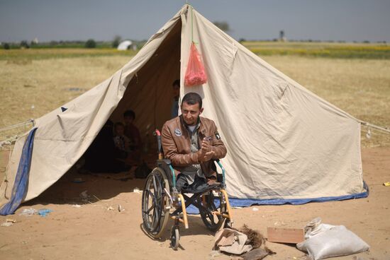 Protests on Gaza Strip's border with Israel