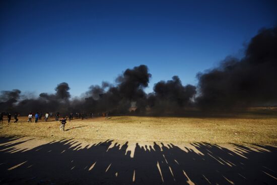 Protests on Gaza Strip's border with Israel