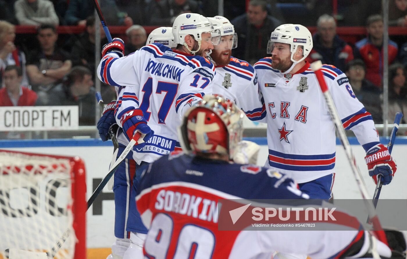 Ice hockey. KHL. CSKA vs. SKA